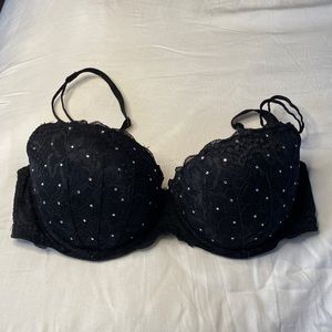 Victoria’s Secret Pink black push-up lace Sz 36D